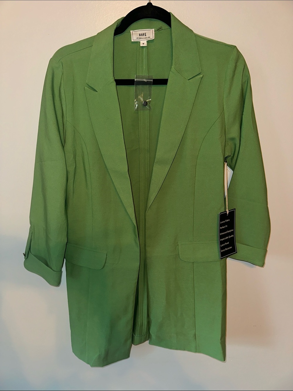 Have Green Open-Front Longline Blazer